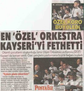 İZOT Posta Ege Gazetesi Haberi - 5 Mayıs 2016